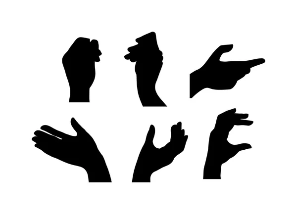 Sylwetka ręce symbole ilustracja wektorowa. — Wektor stockowy