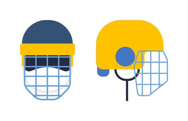 Casco de hockey vector ilustración . — Vector de stock