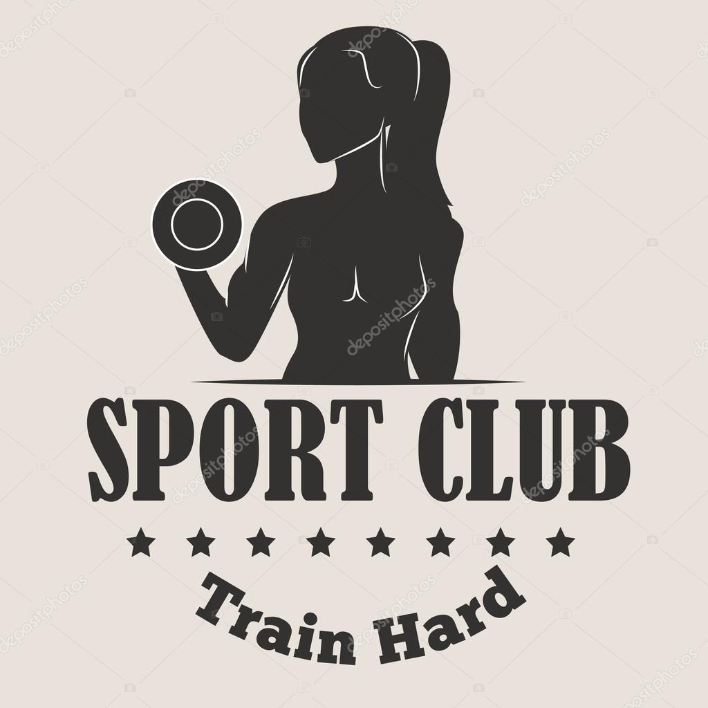 Gym fitness emblem, labels, badges, logo and designed element. Gym fitness logo muscle body weight bodybuilding. Strong people club vector gym fitness logo icon