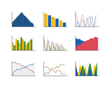 İş verileri grafik analytics vektör
