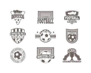 Futbol işareti vektör set.