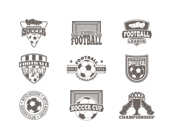 Набор векторов футбольных знаков . — стоковый вектор
