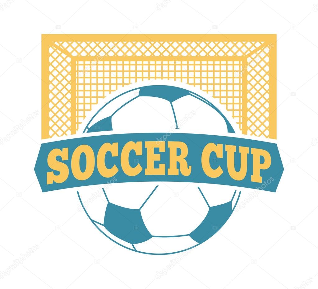 European football, soccer label, emblem and design championship elements. Vector occer logo football tournament icon symbol. Soccer logo team emblem badge sport competition.