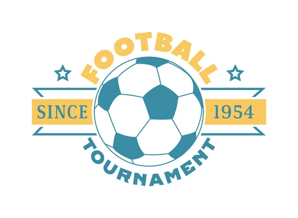 Futbol işareti logo rozet vektör — Stok Vektör