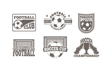 Futbol işareti vektör set.