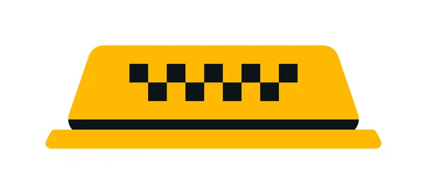 Carro de táxi amarelo sinal — Vetor de Stock