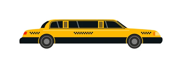 Taxi amarillo coche estilo vector — Vector de stock