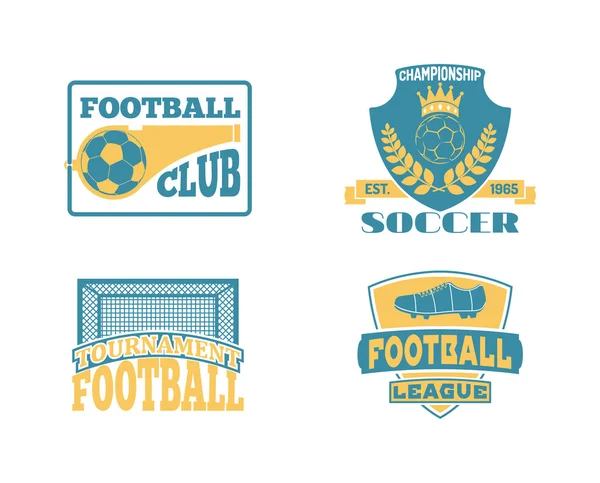 Voetbal teken vector set. — Stockvector