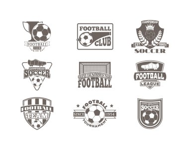 Futbol işareti vektör set.