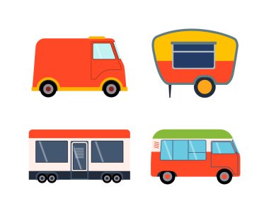 Römork ev vektör çizim.