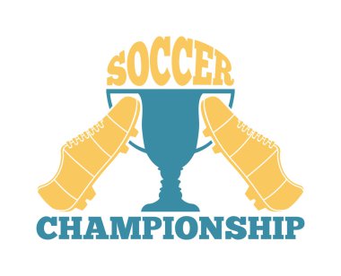 Futbol işareti logo rozet vektör