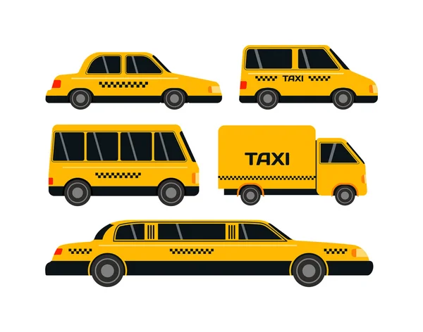 Векторний набір транспорту таксі . — стоковий вектор