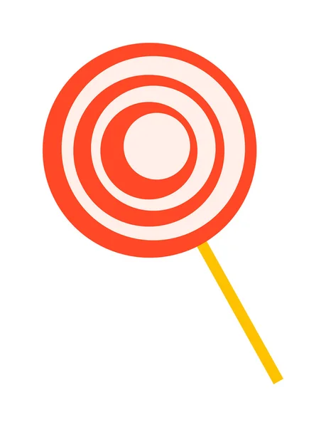 Red lollipop sweet dessert — Stock Vector