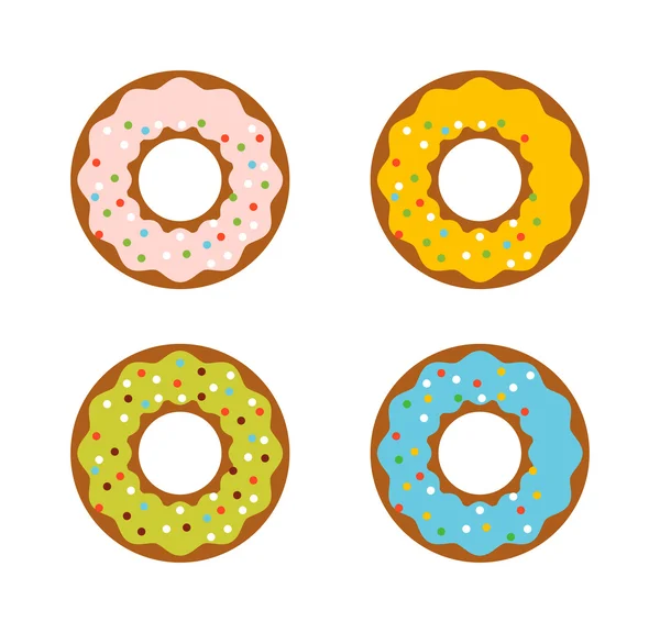 Donuts vecteur isolé — Image vectorielle