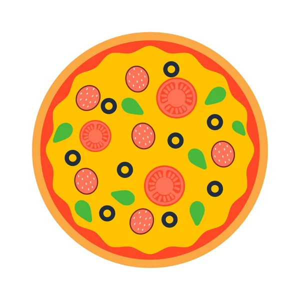 Pizza Top View vector — Stockvector