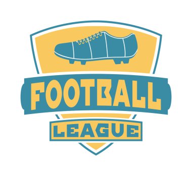 Futbol işareti logo rozet vektör