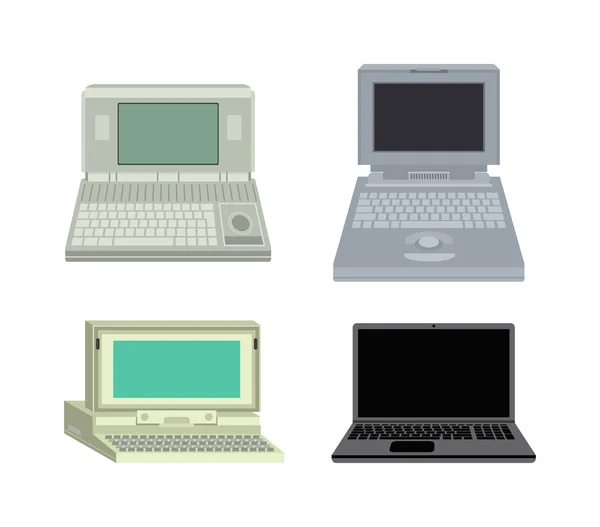 Old computer vector illustration — Stock Vector