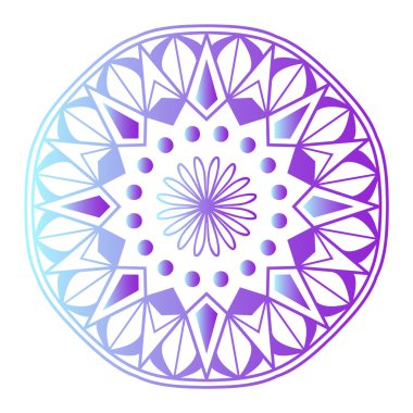 Mehendy mandala çiçek vektör çizim