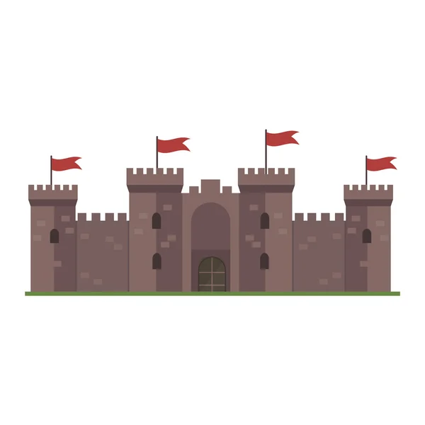Castelo torre vetor edifício —  Vetores de Stock