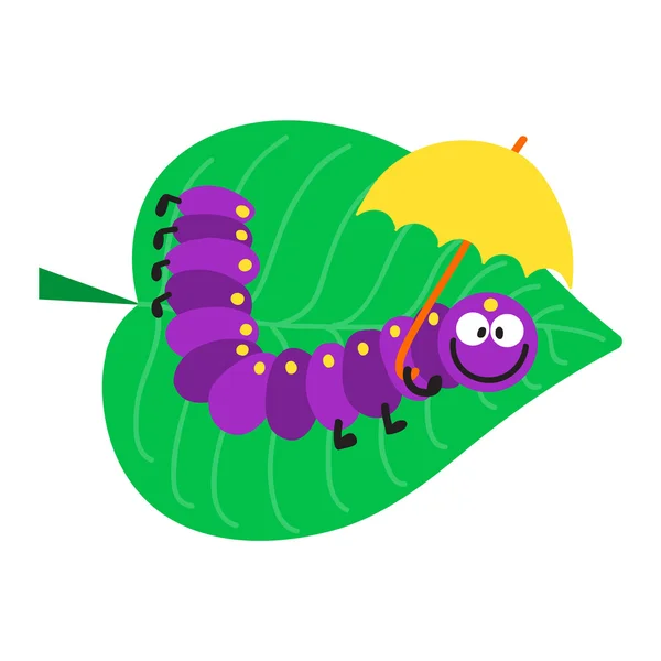 Cartoon caterpillar vektor illustration — Stock vektor