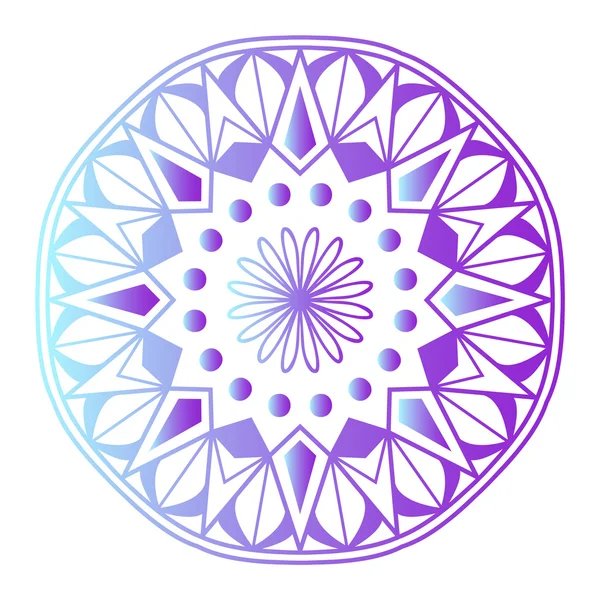 Mehendy mandala flor vector ilustración — Vector de stock