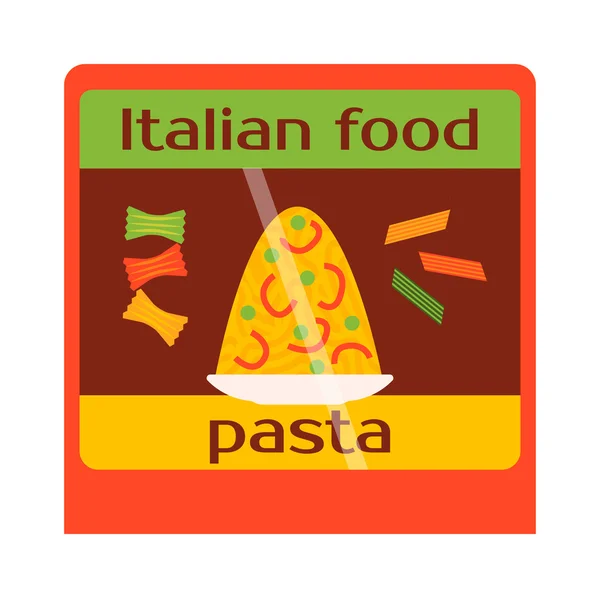 Itália loja de alimentos vitrine ilustração vetorial . —  Vetores de Stock