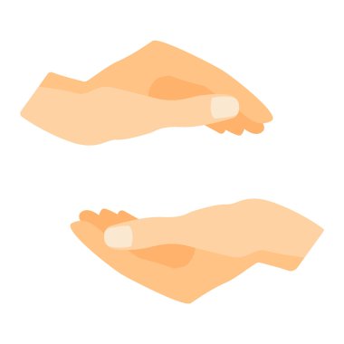 İnsan eli vektör illüstrasyonu.