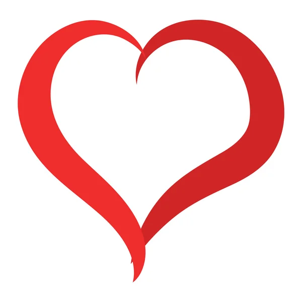 Icône vecteur coeur rouge — Image vectorielle