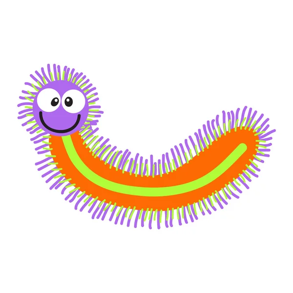 Cartoon caterpillar vector illustration — Stock Vector