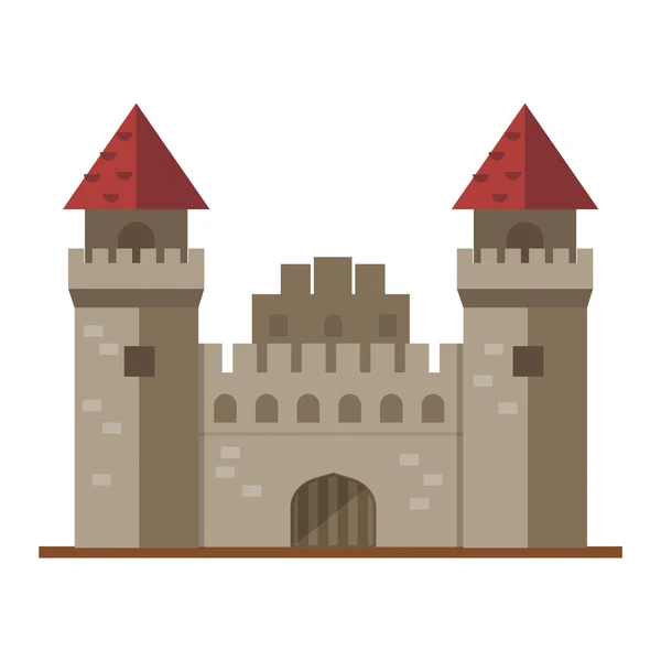 Castle tower vector building — Stock Vector