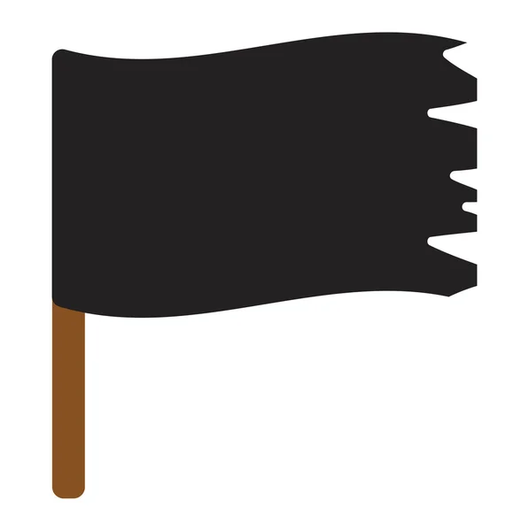 Pirata bandera vector ilustración . — Vector de stock