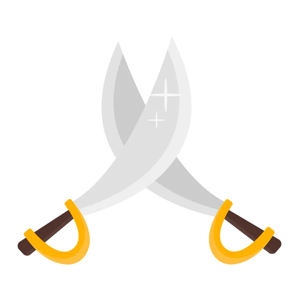 Piraten kreuzten Schwerter — Stockvektor