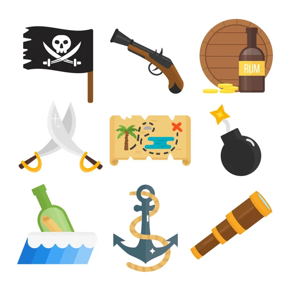 Treasures icons vector set. — Stock Vector