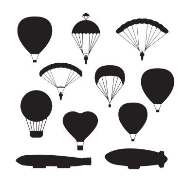 Ballon aerostat ulaşım vektör