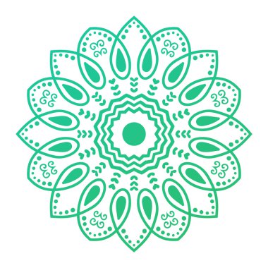 Mehendy mandala çiçek vektör çizim