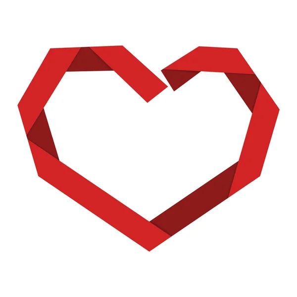 Icona vettoriale cuore rosso — Vettoriale Stock