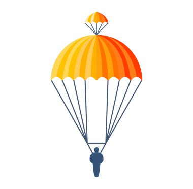 Paraşüt vektör çizim sinek