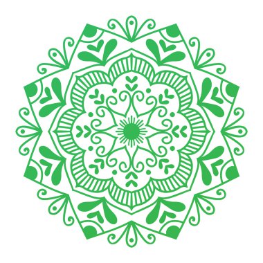 Mehendy mandala çiçek vektör çizim