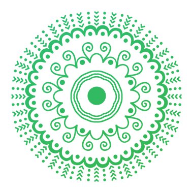 Mehendy mandala çiçek vektör çizim