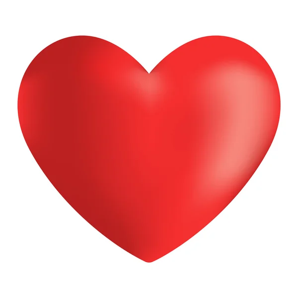 Kırmızı kalp vektör simgesi