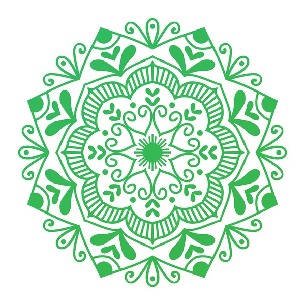 Mehendy mandala flor vector ilustración — Archivo Imágenes Vectoriales