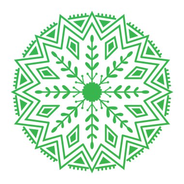 Mehendy mandala çiçek vektör çizim