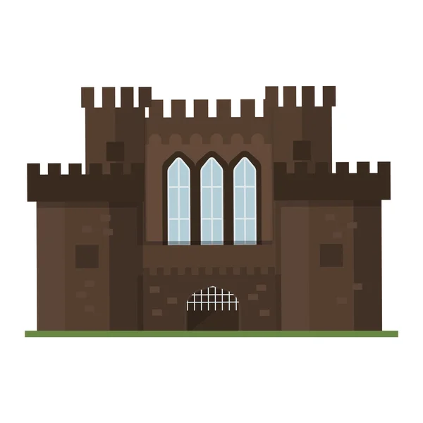 Castle tower vector building — Stock Vector