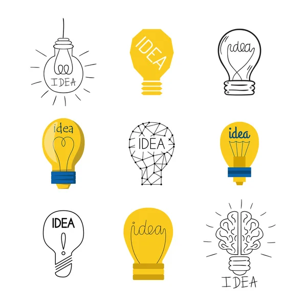 Idee lamp vector pictogram — Stockvector