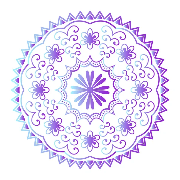 Illustration vectorielle fleur mandala Mehendy — Image vectorielle