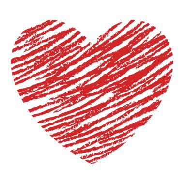 Kırmızı kalp vektör simgesi