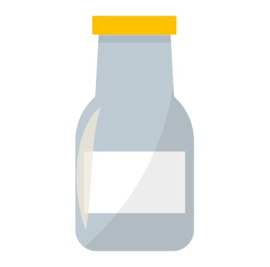 Süt şişesi vektör çizimi.