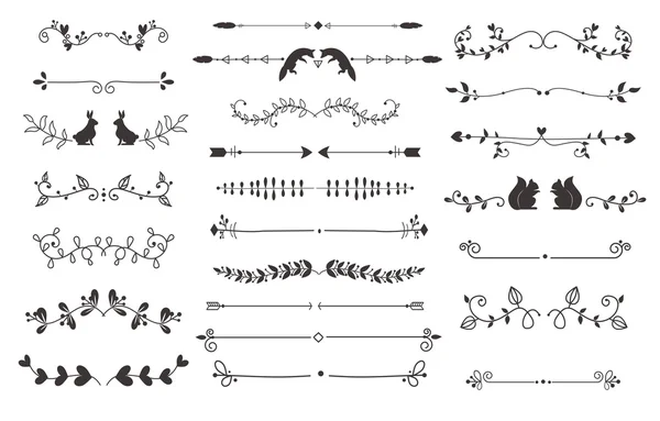 Metin ayırıcı deccoration vektör kümesi.