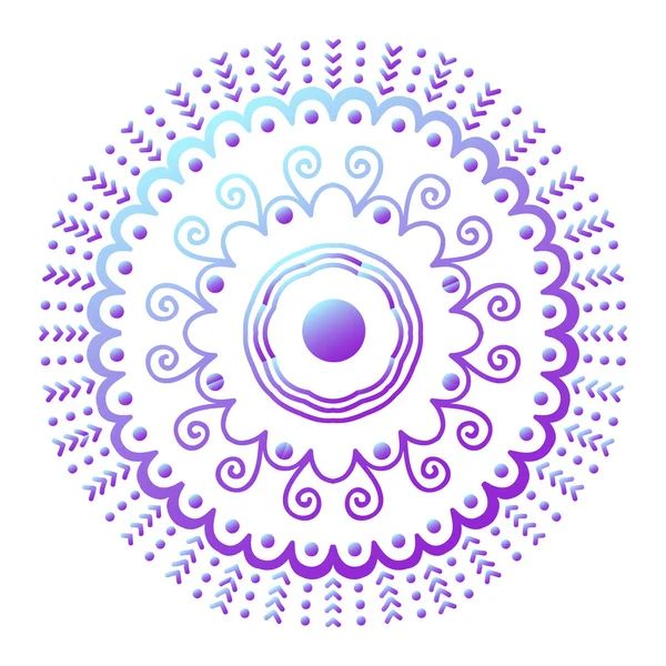 Illustration vectorielle fleur mandala Mehendy — Image vectorielle