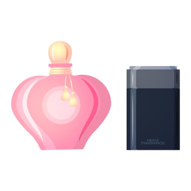 Parfüm şişesi vektör set.